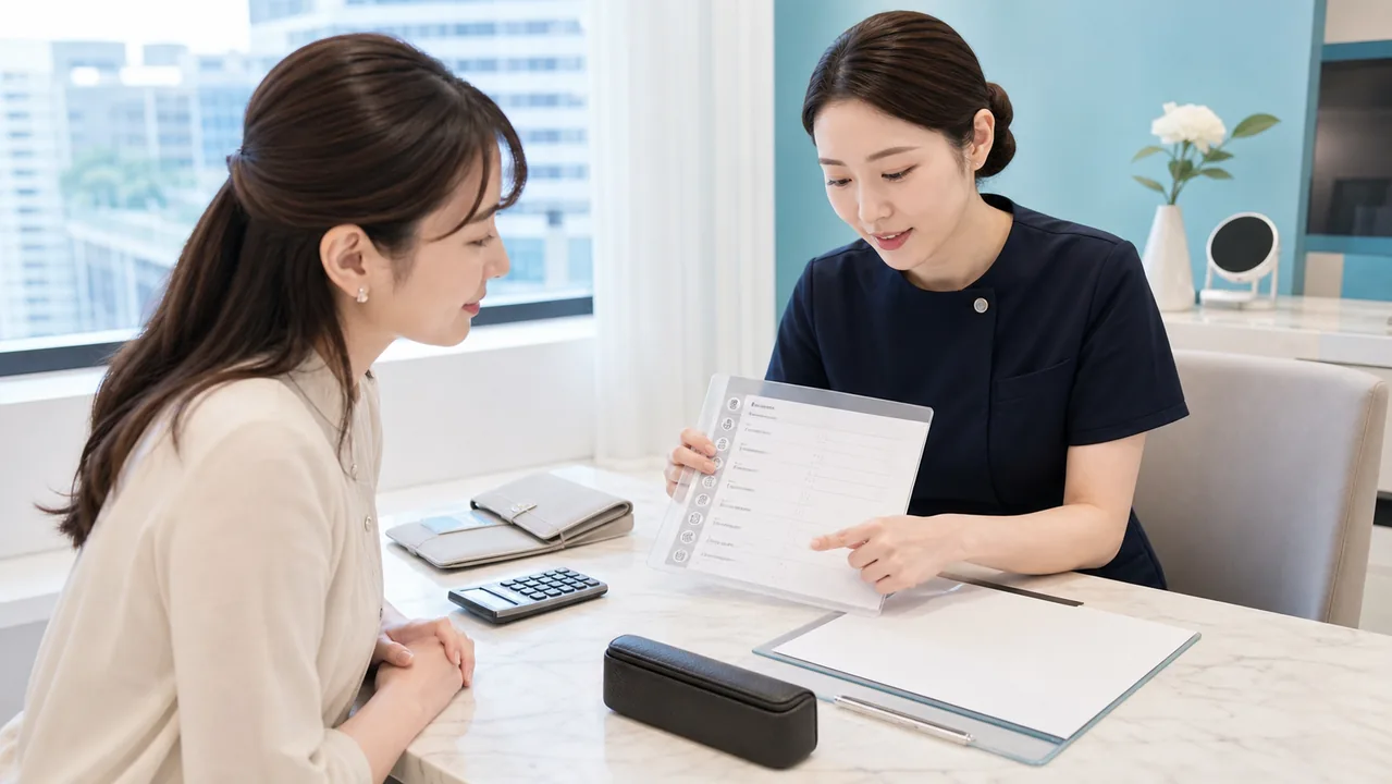 韓国の視力矯正費用を確認する日本語案内