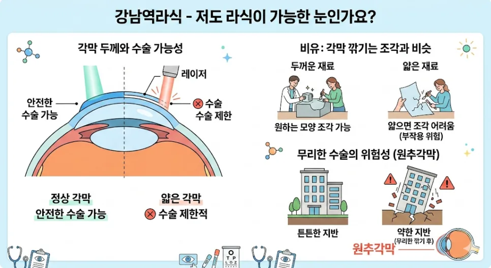 고도근시와 난시의 시력교정 가능 조건 안내
